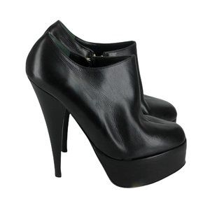 Alejandro Ingelmo Black Leather Platform Boots Sz 6